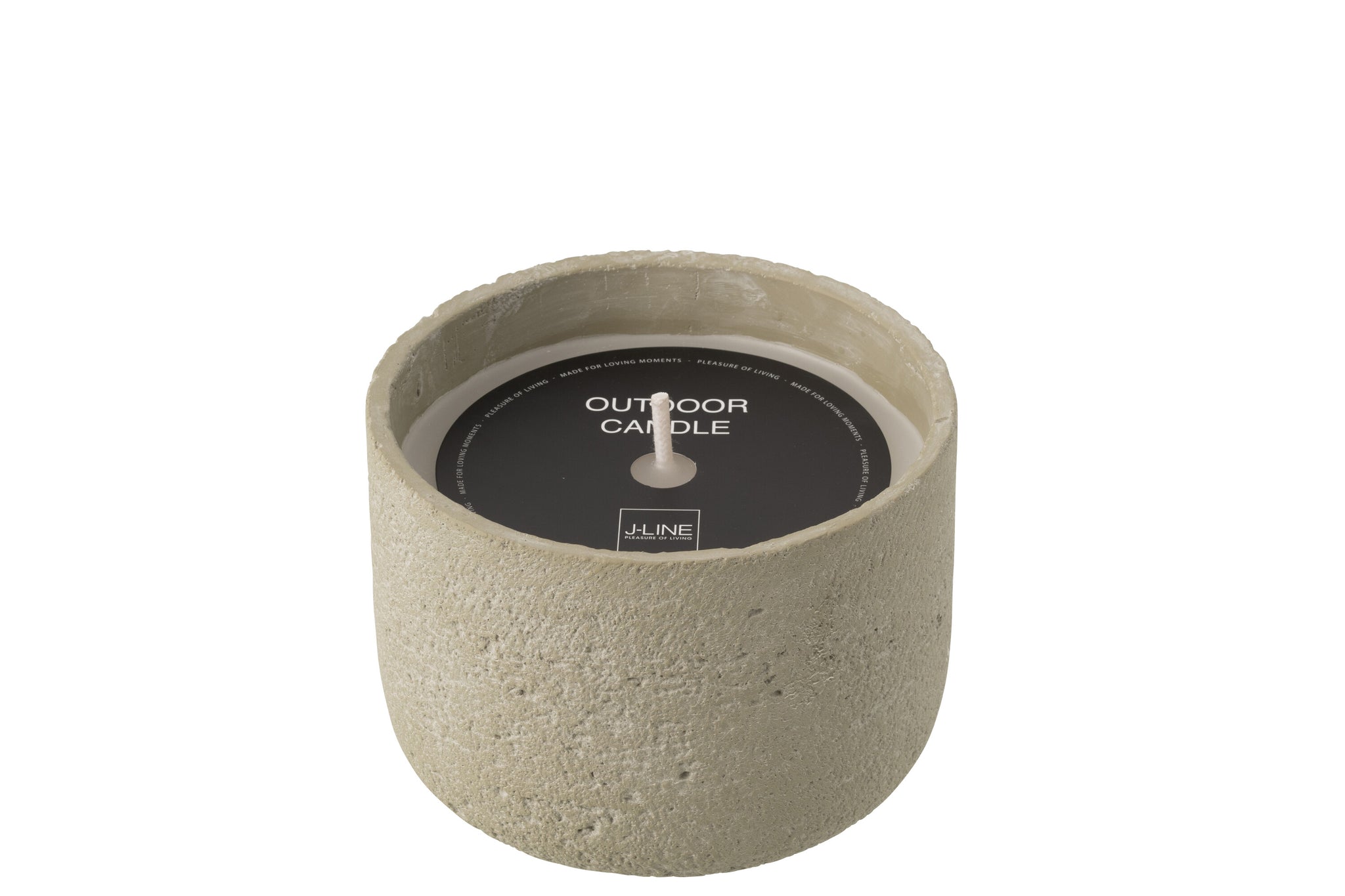 Buitenkaars 31h Rond Paraffine Lichtgroen Medium J-Line
