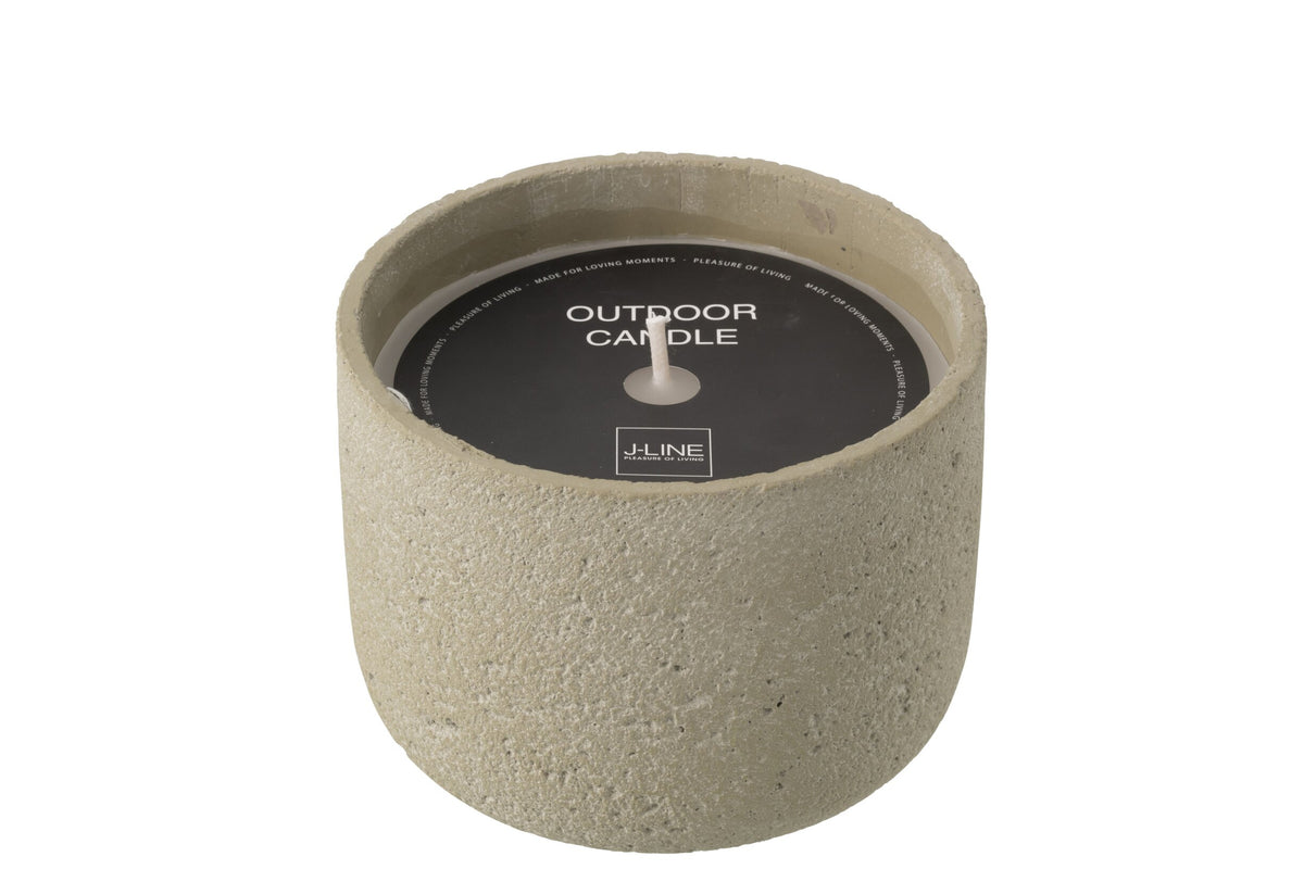Buitenkaars 47h Rond Paraffine Lichtgroen Large J-line
