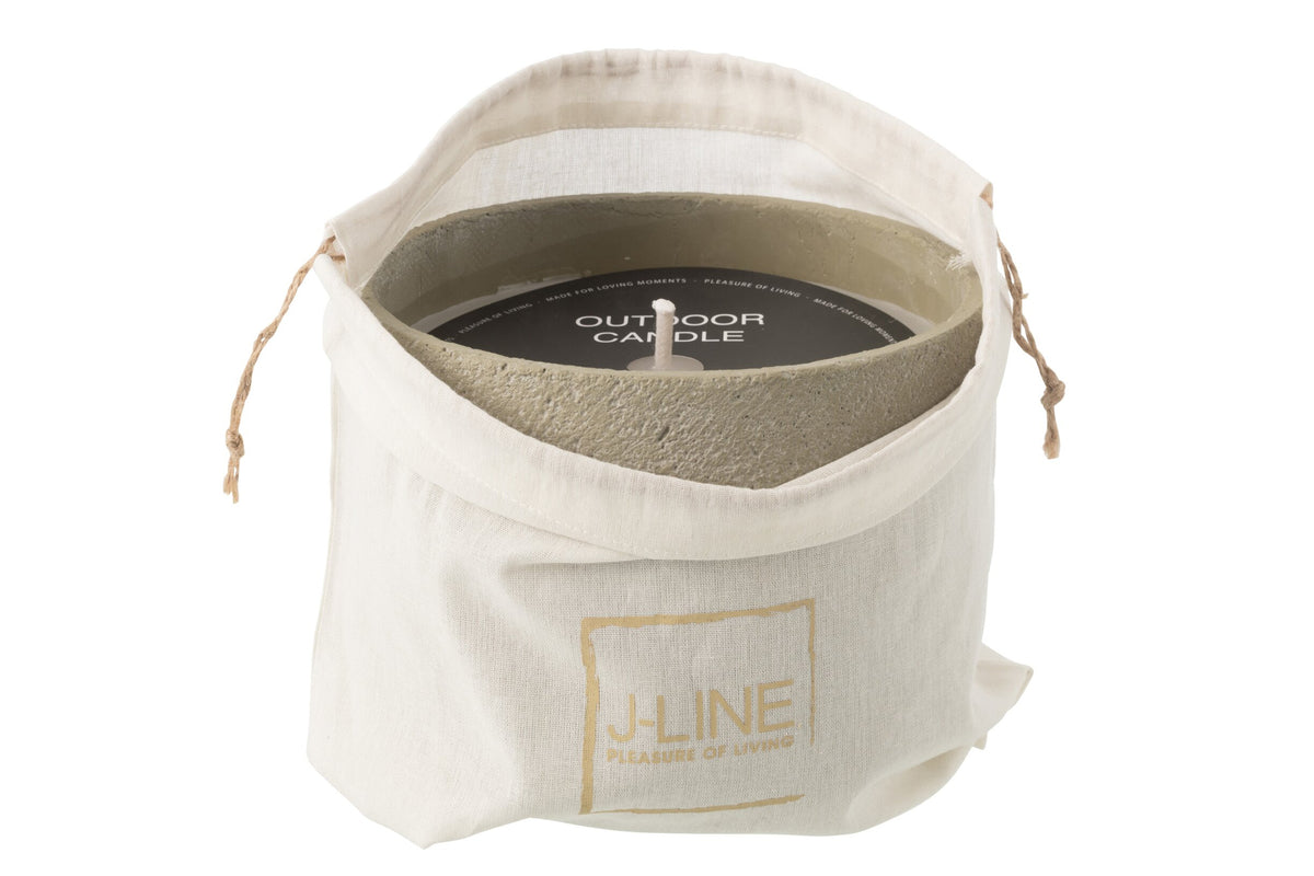 Buitenkaars 47h Rond Paraffine Lichtgroen Large J-line