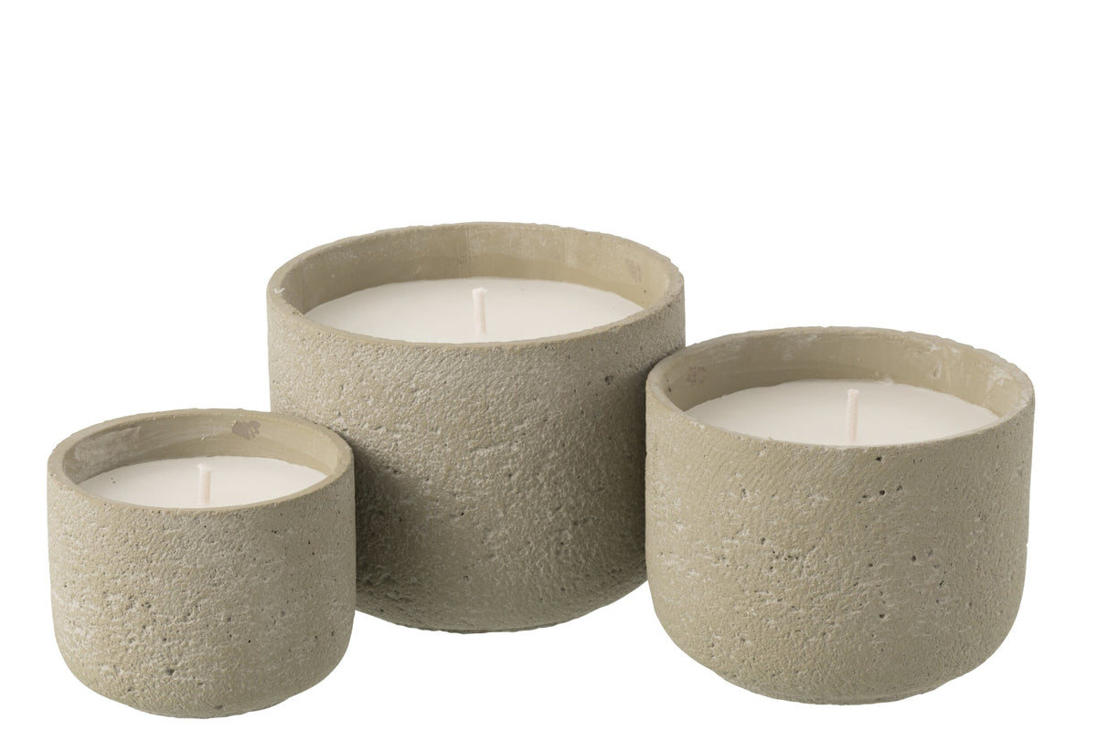 Buitenkaars 47h Rond Paraffine Lichtgroen Large J-line