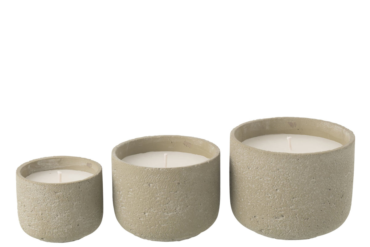 Buitenkaars 47h Rond Paraffine Lichtgroen Large J-line