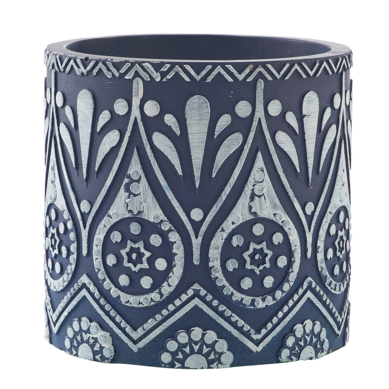 Outdoor Citronellakaars Blauw/Wit Large J-Line