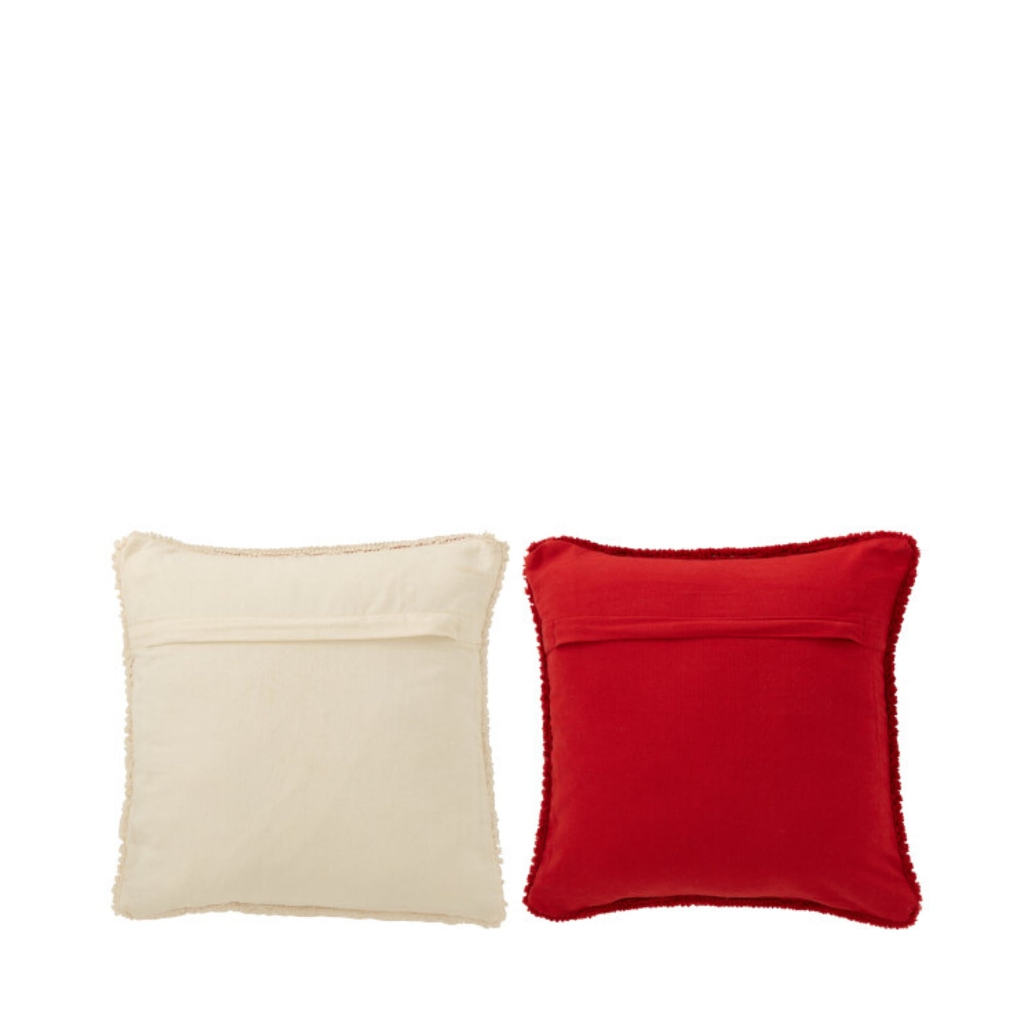 Kerstbundel Plaid & Kerstkussens HoHoHo Rood/Wit J-Line