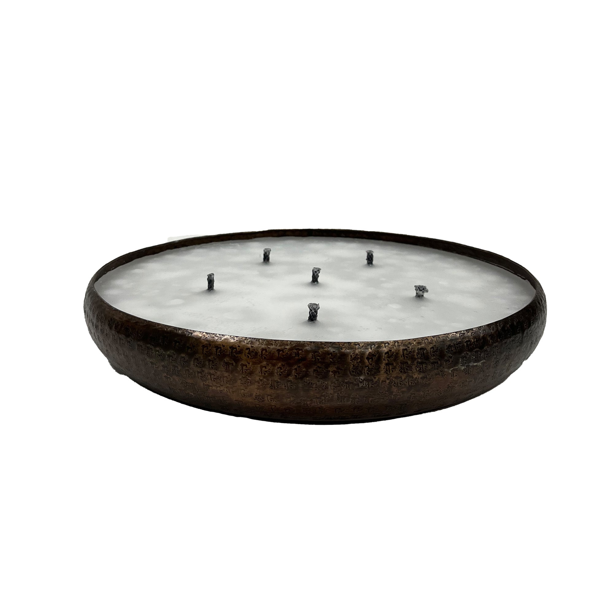 Bunty Copper Alu Hammered Candle Round M PTMD