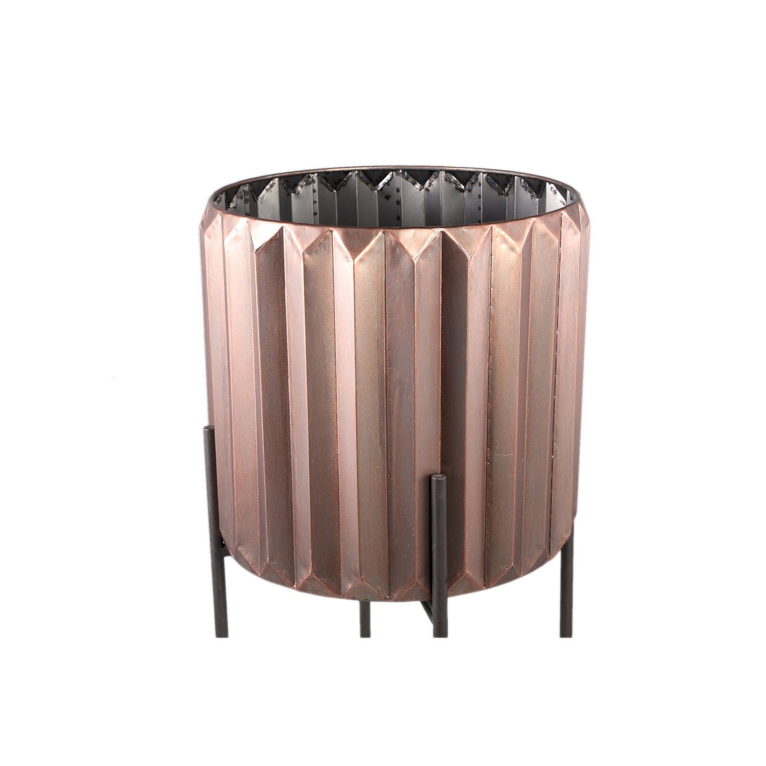 Eleyza Copper Rond Iron Pot Op Metaal Base L Dia37.0 x H74cm PTMD