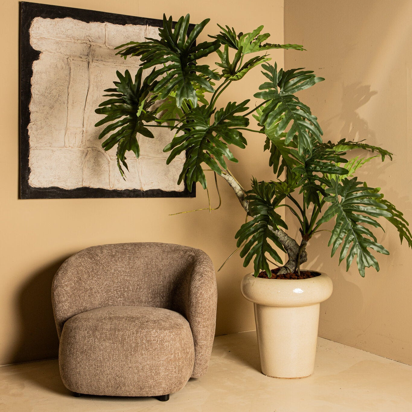 Tree Green Spring Rain Tree In Black Pot 170x120x170cm PTMD