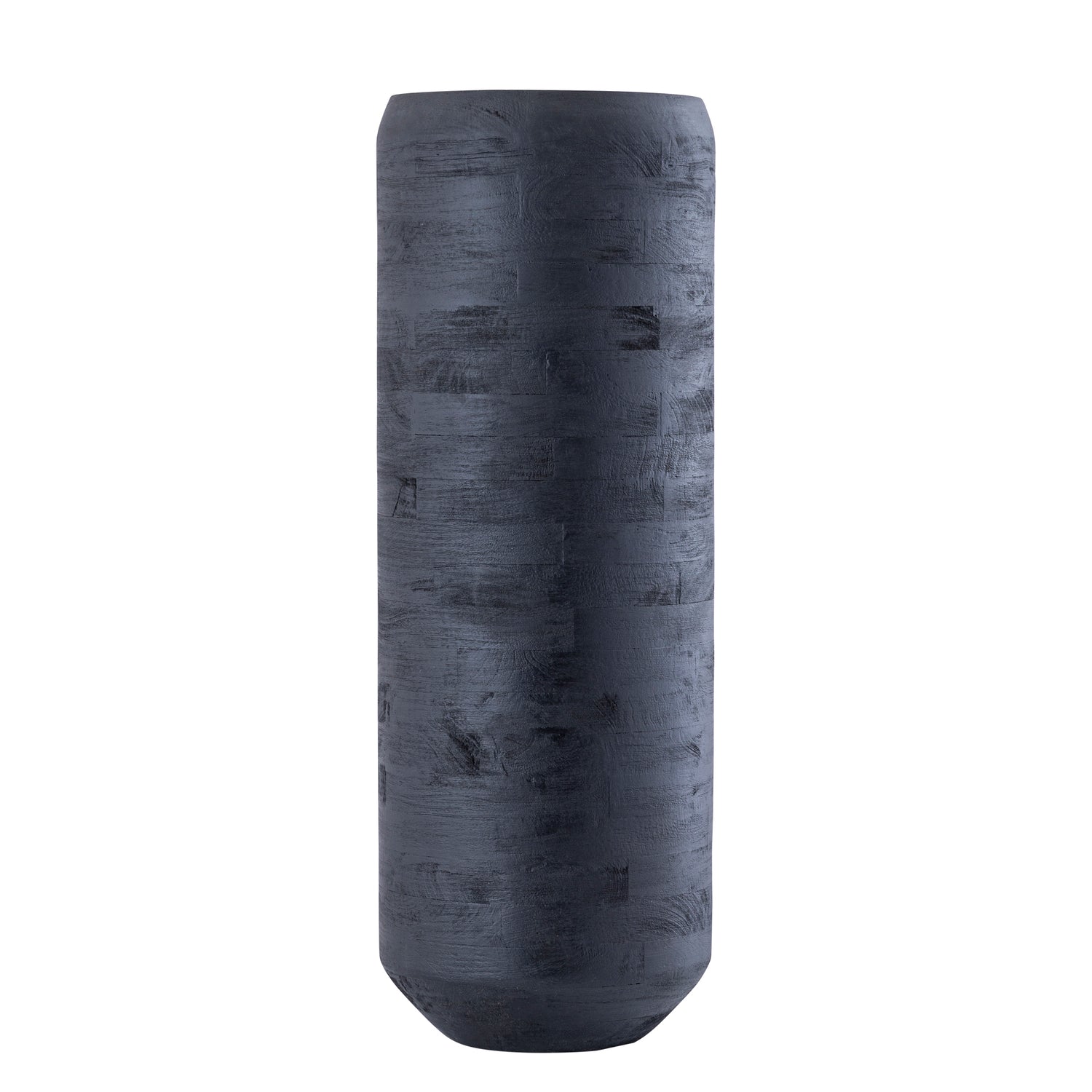 Gerd Black Mango Wood Pot Rounded Border L Dia30cmxH84cm PTMD