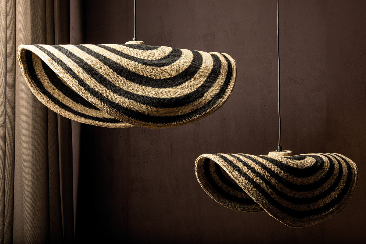 Loulou Natural Wellige Pendelleuchte aus Seegras Klein PTMD