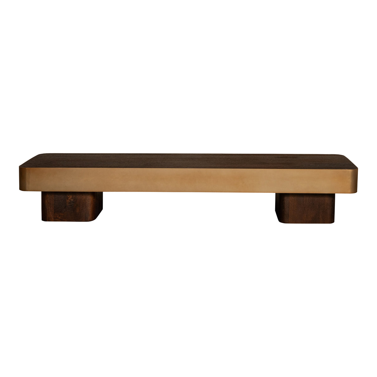 Warren Salontafel Bruin Hout met Goud Metaal PTMD