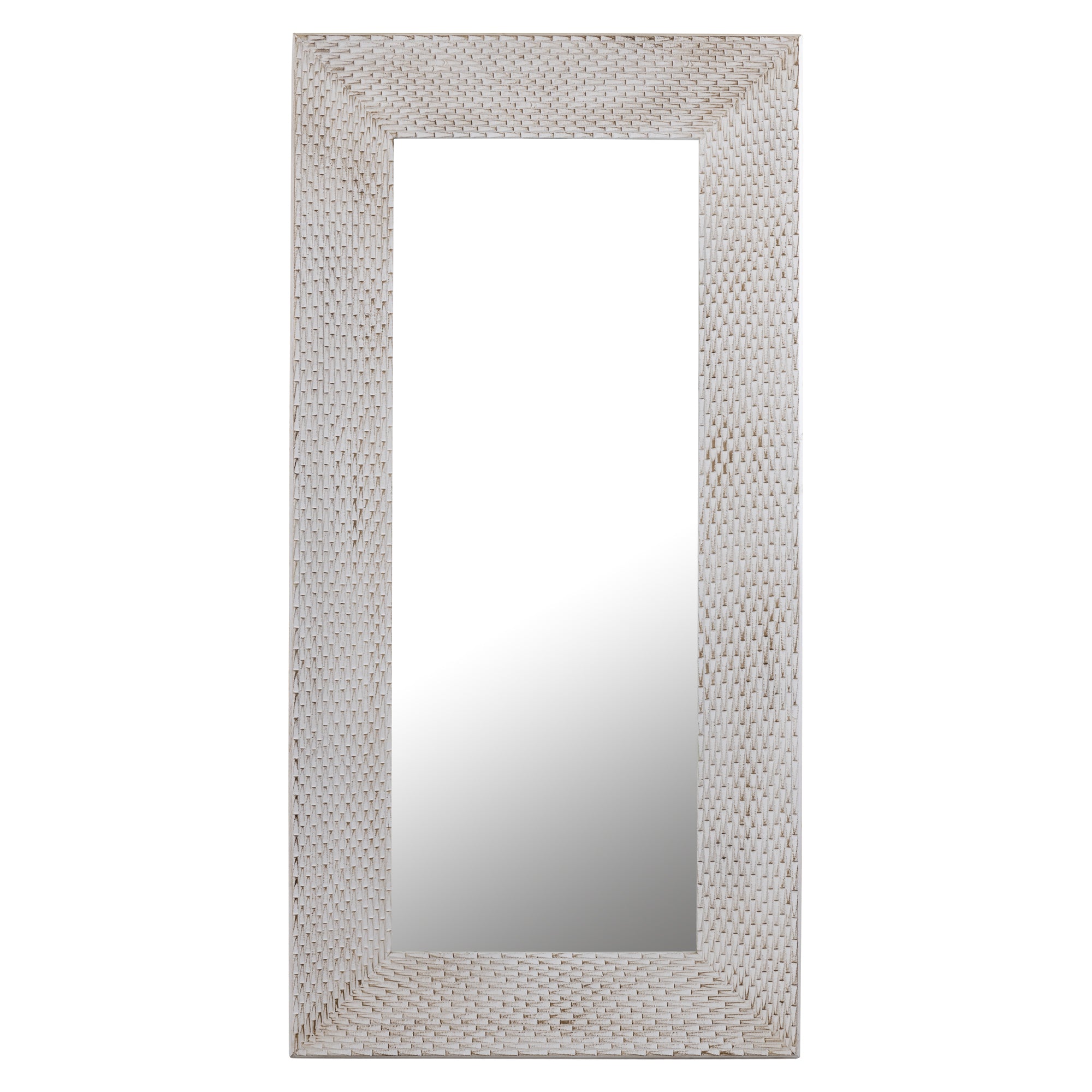 Chinasa White Rect Mdf Mirror Gold Finish Low 80x9x160 cm PTMD