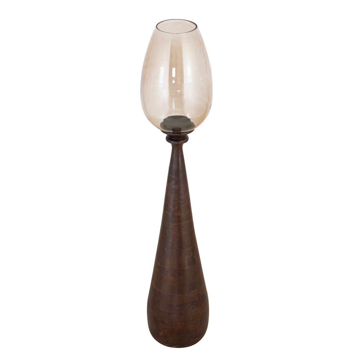 Midi Mangoholz Stormlight Rauchglas Braun Groß PTMD