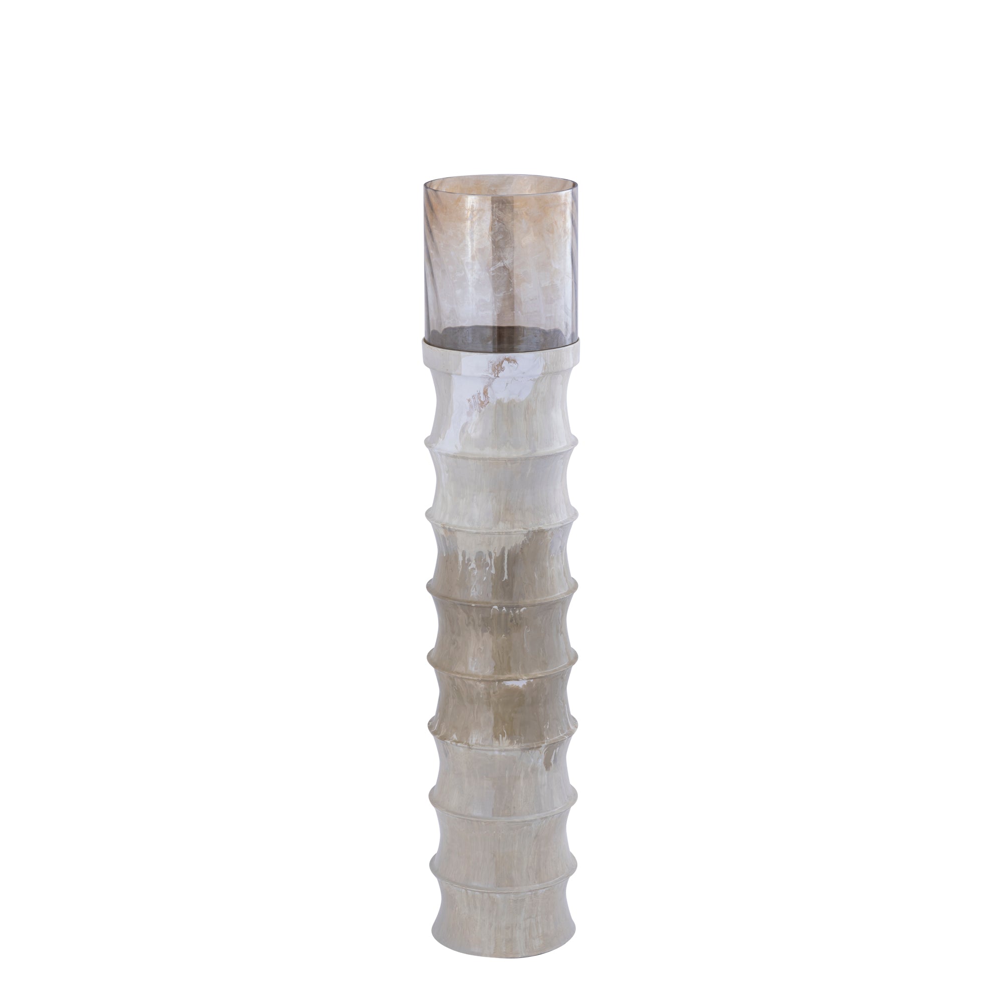 Windlicht Kaylyne Crème Emaille Medium PTMD