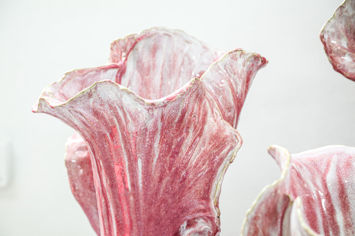 Chinese Kool Vaas Swing Roze Keramiek Large PTMD