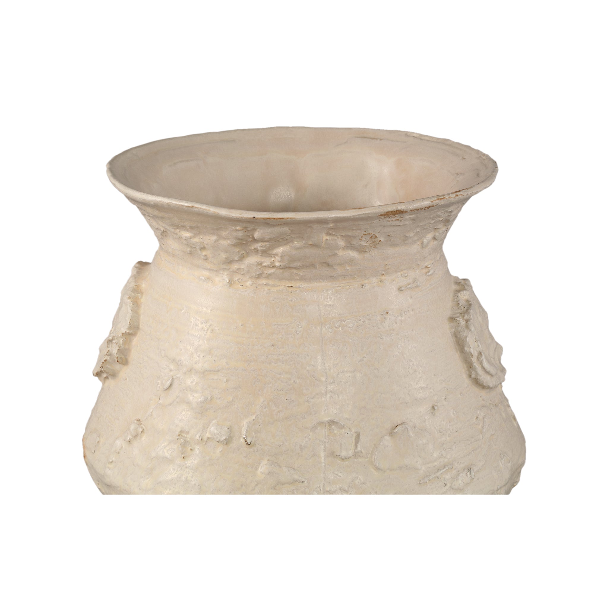Pot Leandra Beige Ronde Keramische Ruwe Structuur Large PTMD