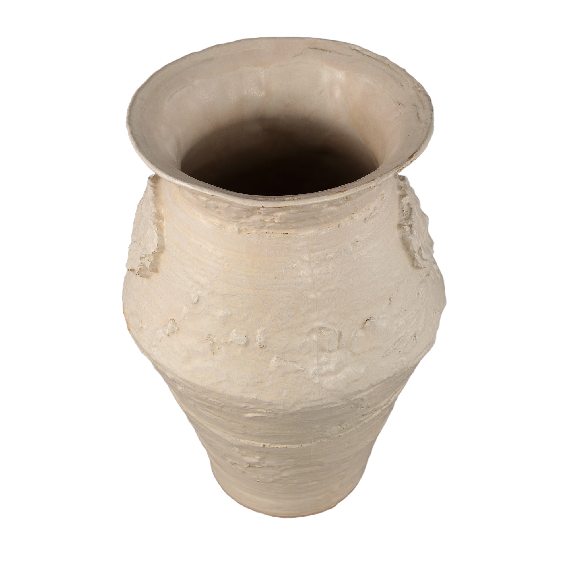 Pot Leandra Beige Ronde Keramische Ruwe Structuur Large PTMD