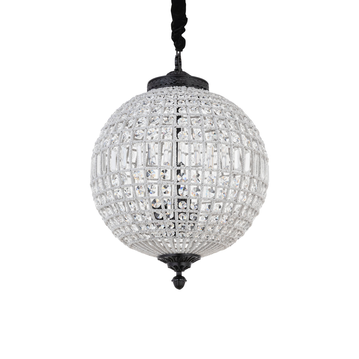 Jaris Crystal Hanging Ball Chandelier Lamp M 48x48x67cm PTMD
