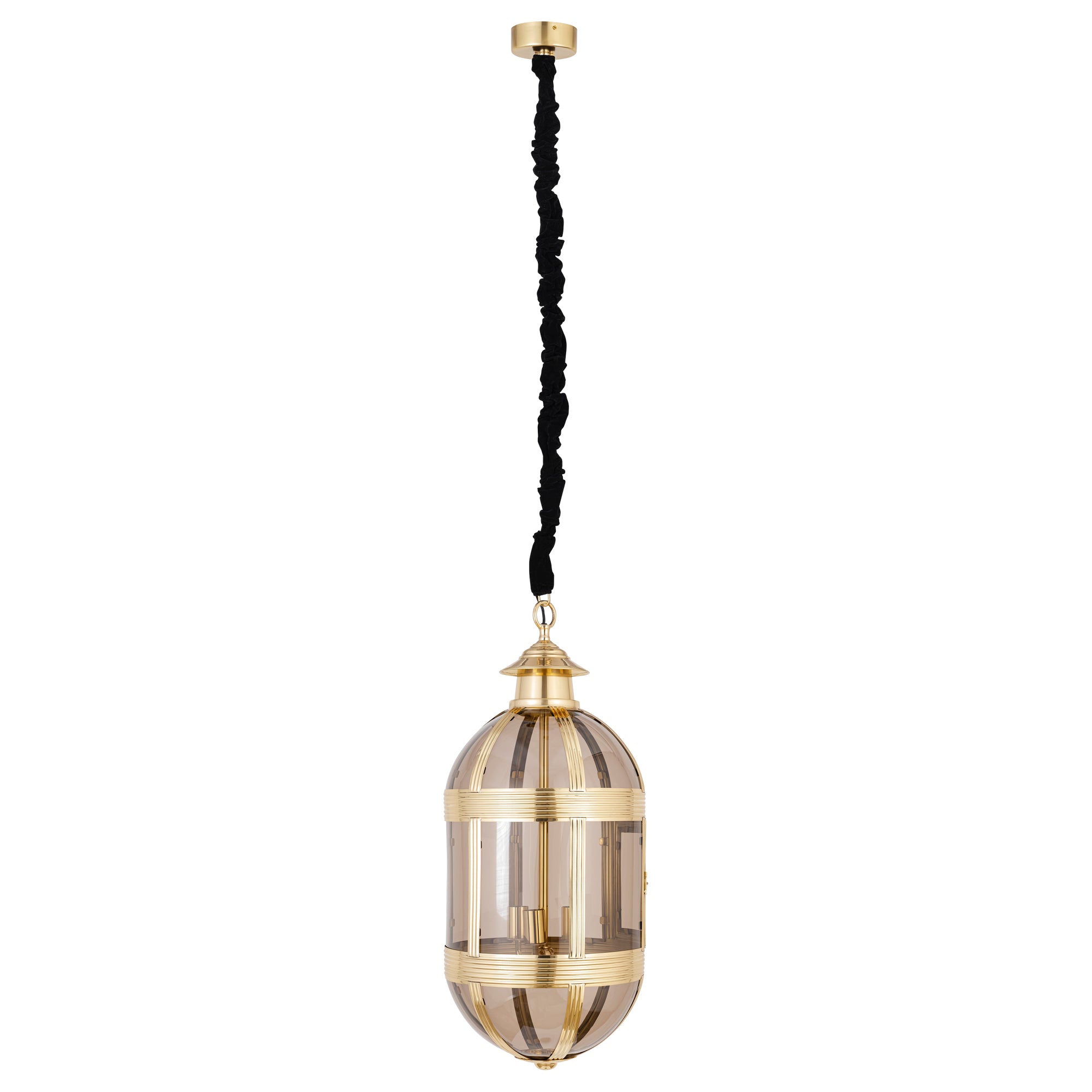 Hanglamp Mikk Ovaal Large - Ø39x93 cm - Glas - Messing PTMD