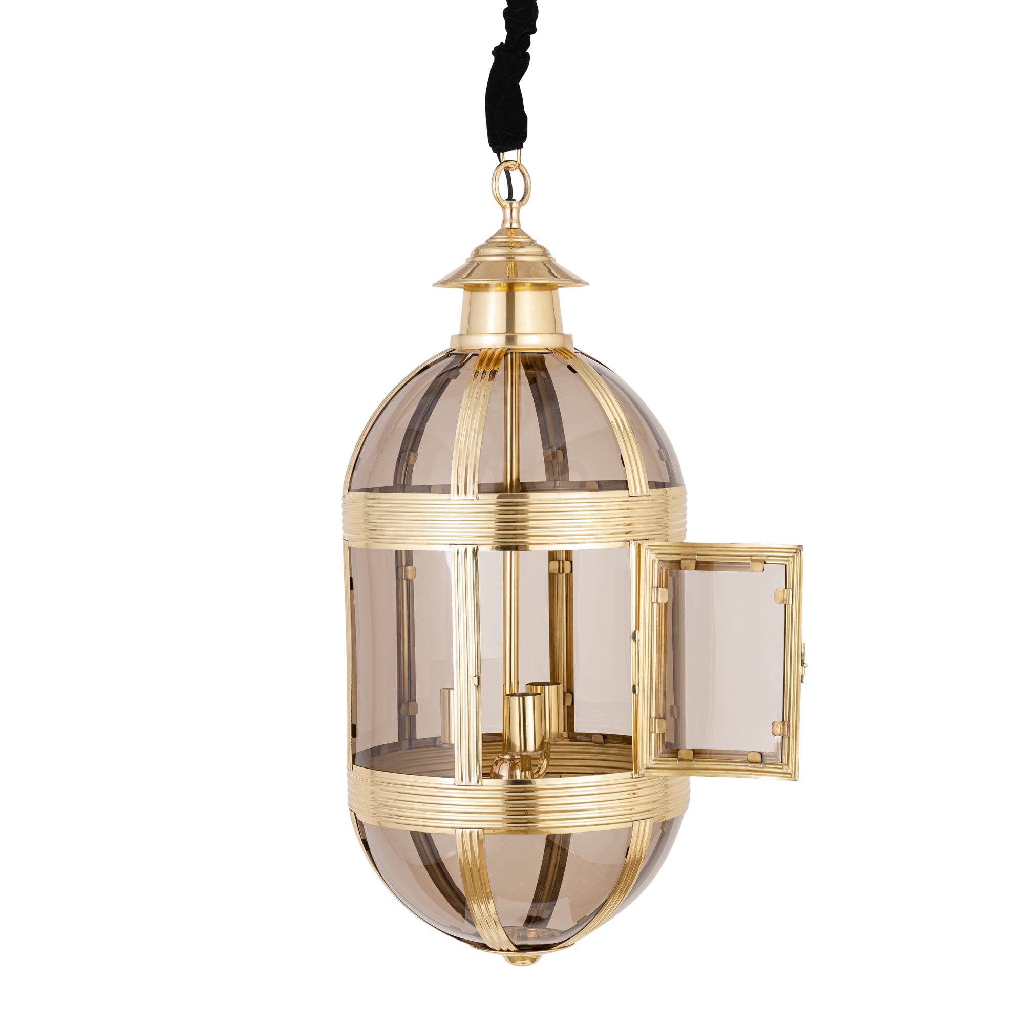 Hanglamp Mikk Ovaal Large - Ø39x93 cm - Glas - Messing PTMD