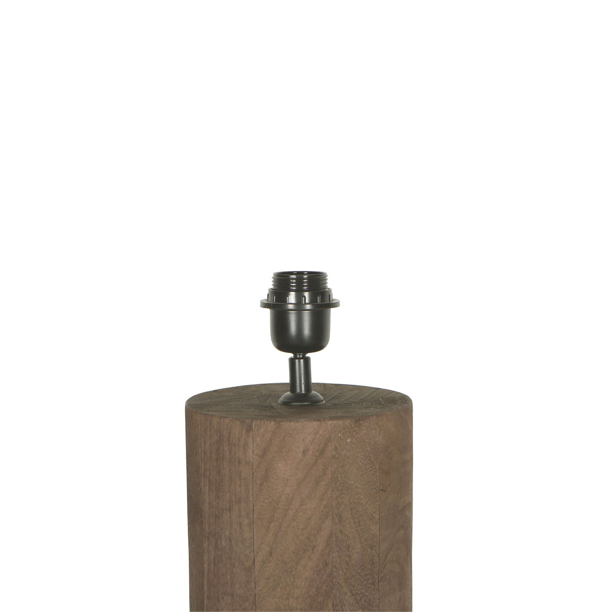 Stehlampe Elaine Braun Mangoholz Runde Basis H130cm PTMD