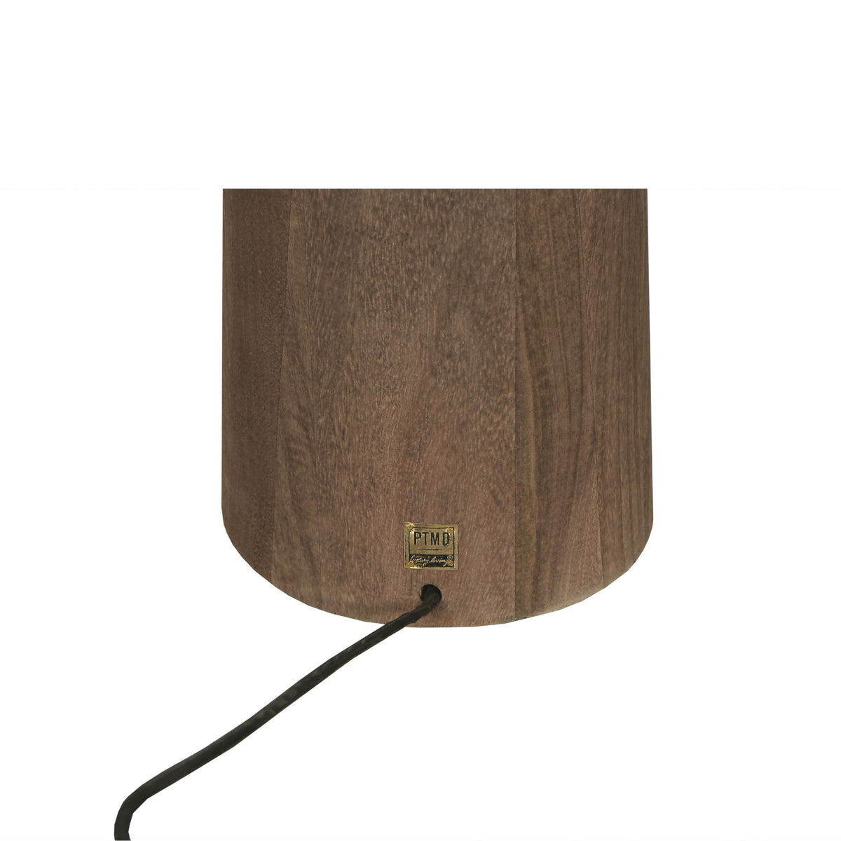 Stehlampe Elaine Braun Mangoholz Runde Basis H130cm PTMD
