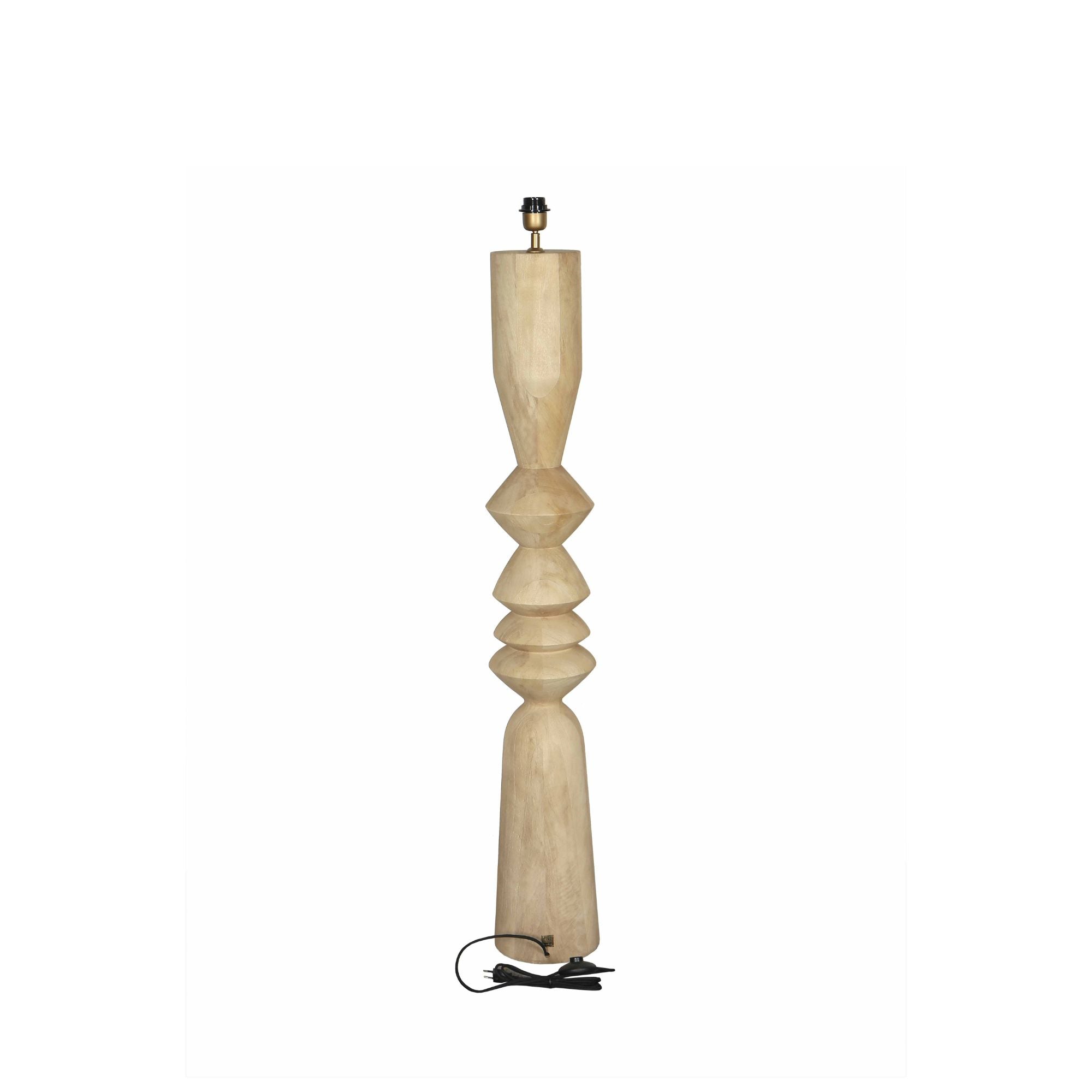 Vloerlamp Elaine Mango Houten Ronde H130cm PTMD