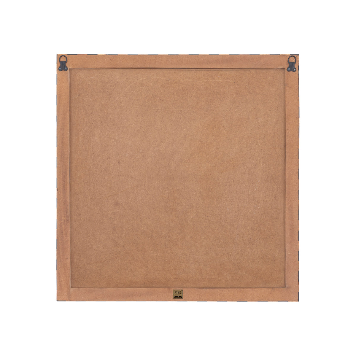 Jordie Brown Wooden Rect Wall Panel Round Pattern 60x60cm PTMD