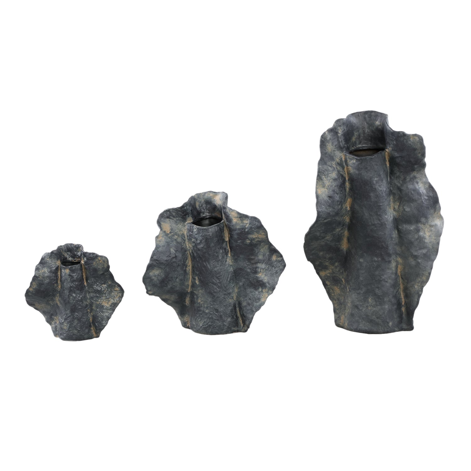 Aleigha Black Ceramic Organic Shaped Vaas L PTMD