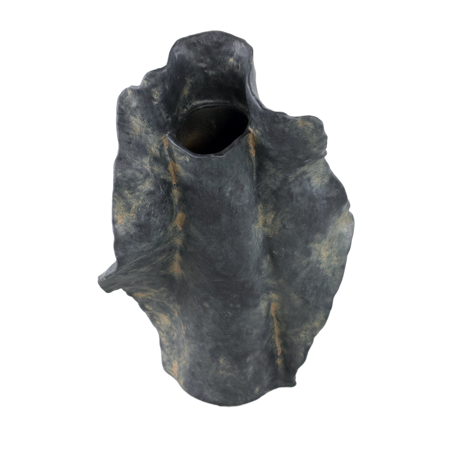Aleigha Black Ceramic Organic Shaped Vaas L PTMD