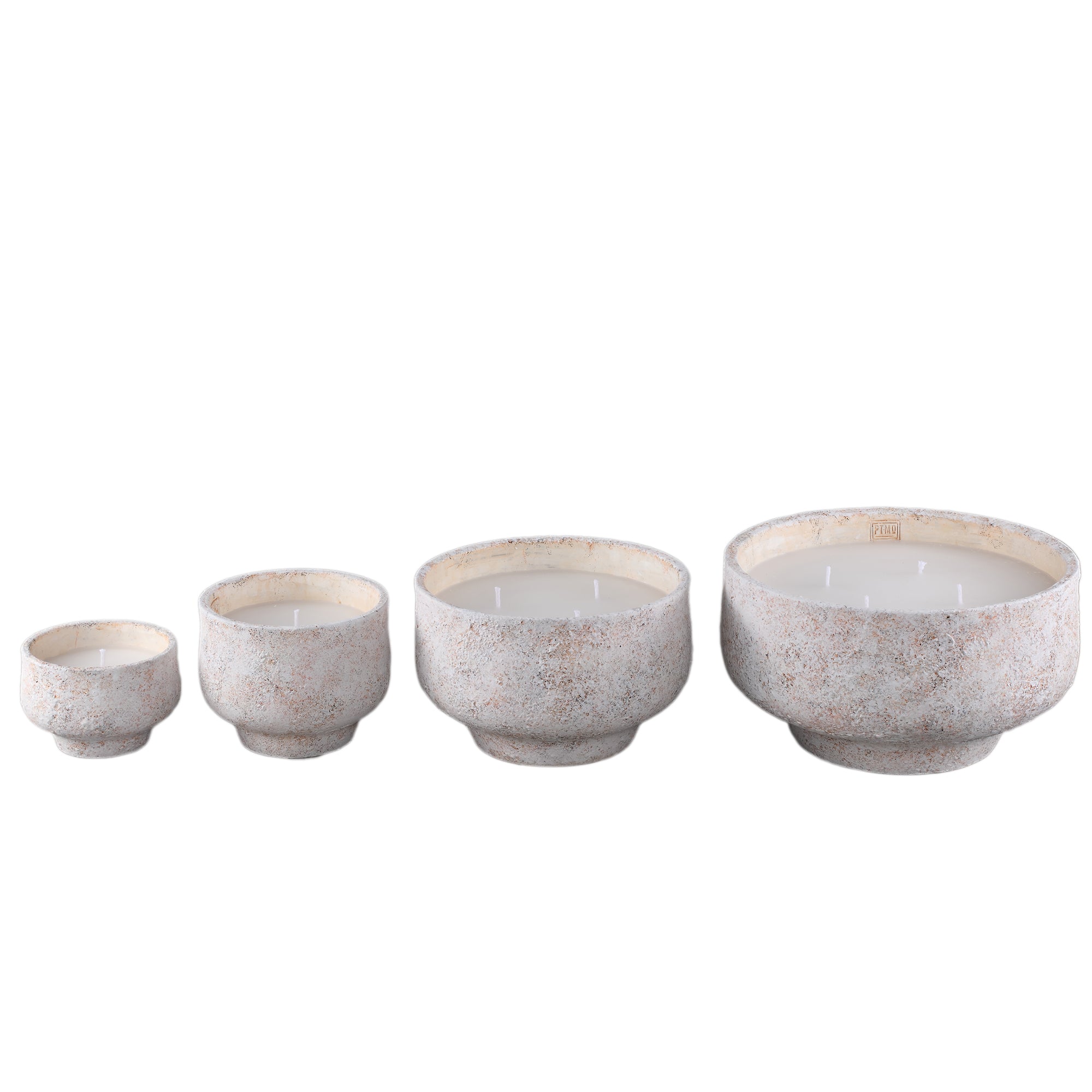 Outdoor Kaars Haily Wit Cement Op Voet Medium PTMD
