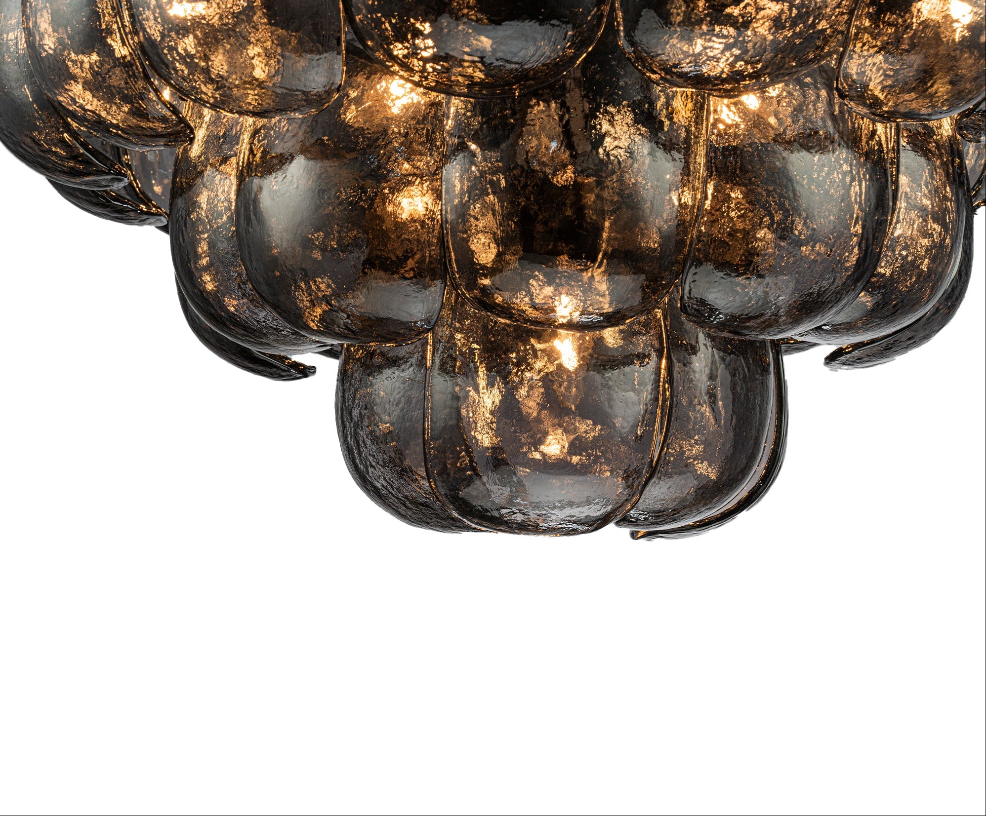 Hanglamp Vila Gunmetaal Glas Rond Large PTMD