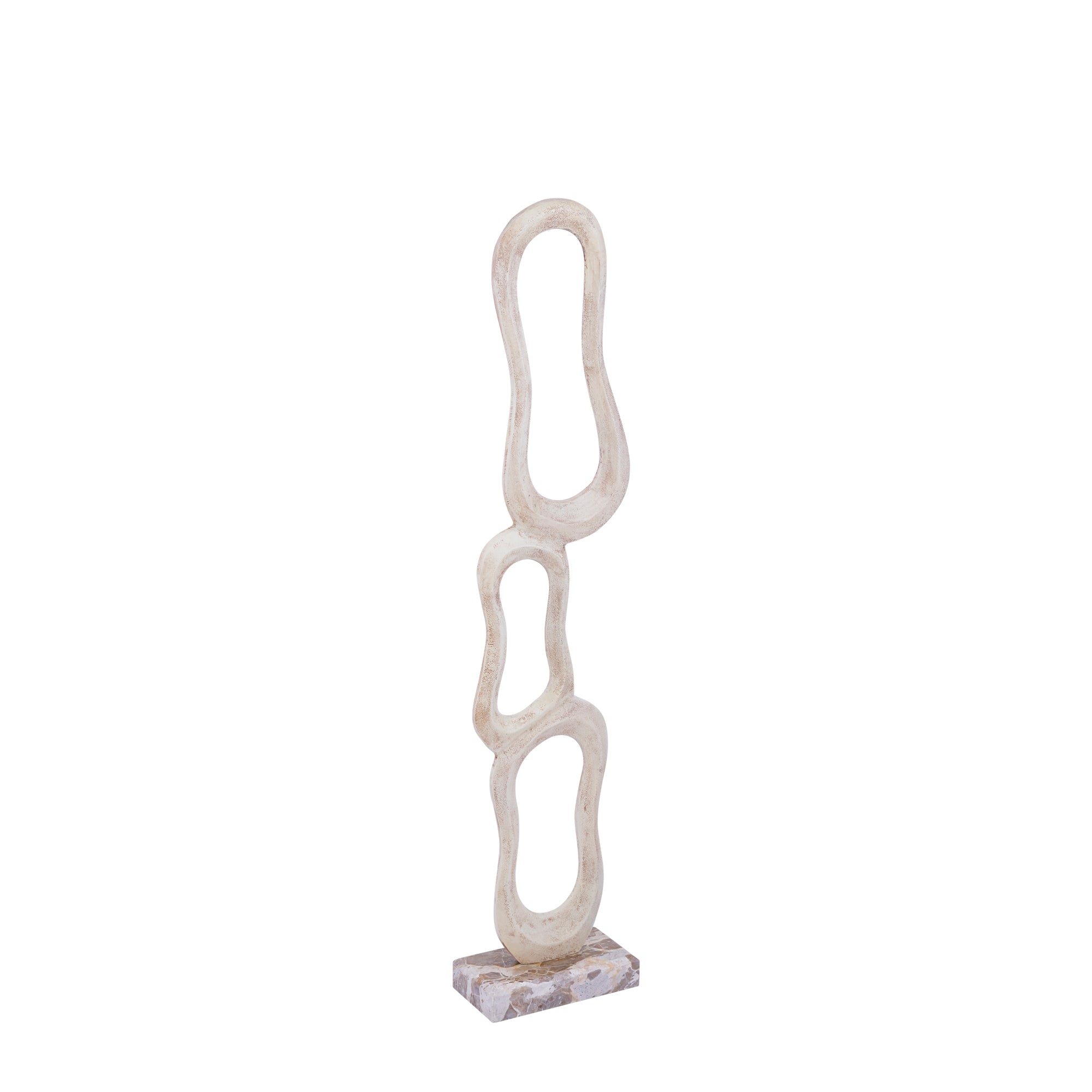 Beeld Camare Abstract Design Gegoten Aluminium Beige Medium PTMD