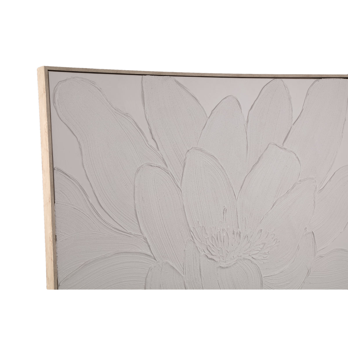 Wandpaneel Florise Crème ingelijst Canvas Bloem A PTMD