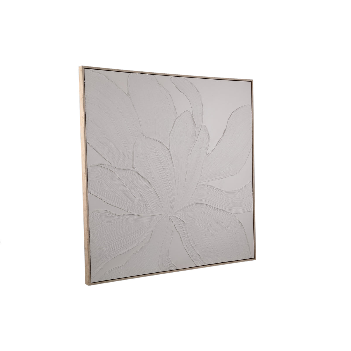 Wandpaneel Florise Crème ingelijst Canvas Bloem B PTMD