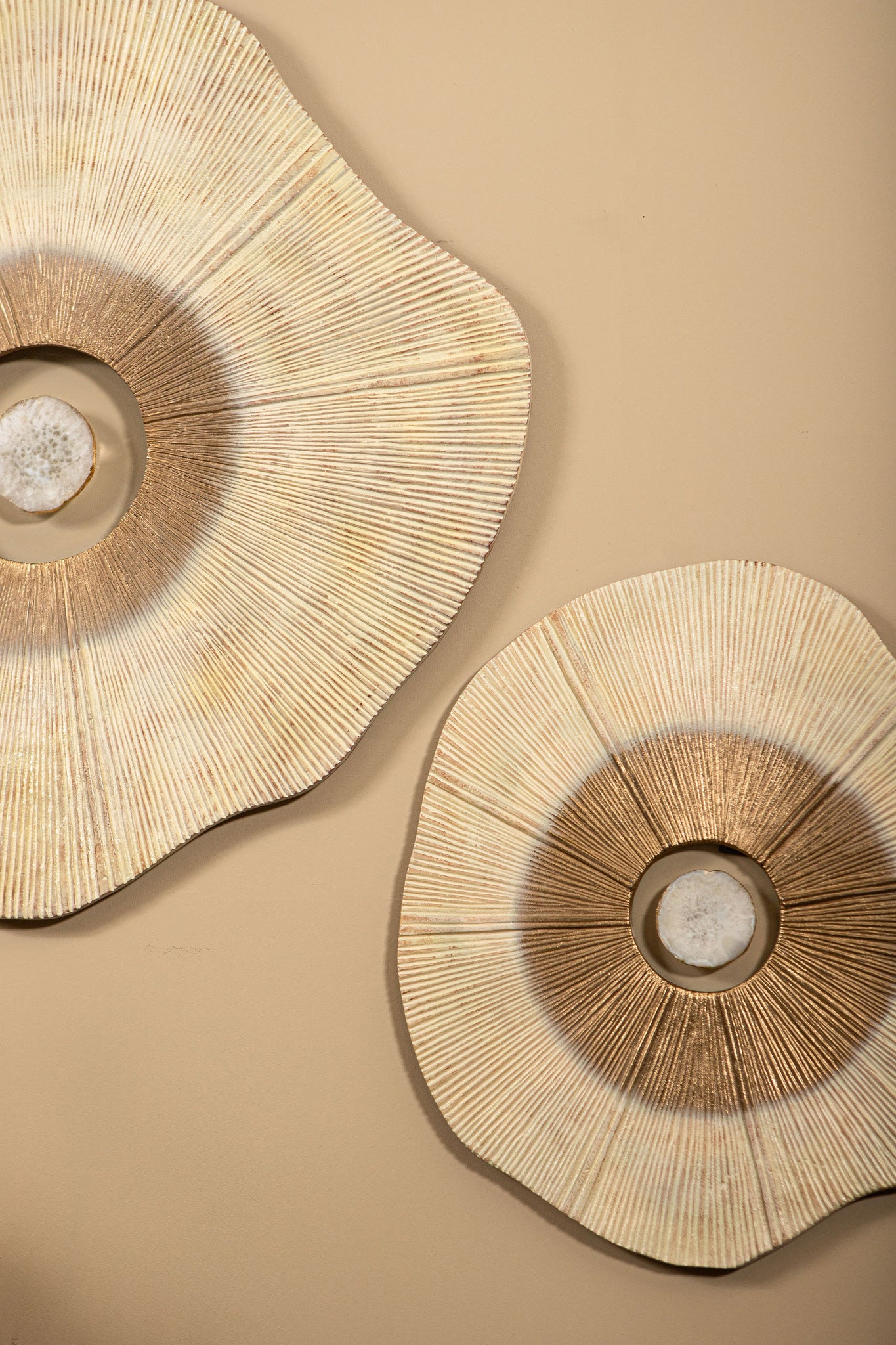 Wandpaneel Rella Beige Aluminium Center Stone Small PTMD
