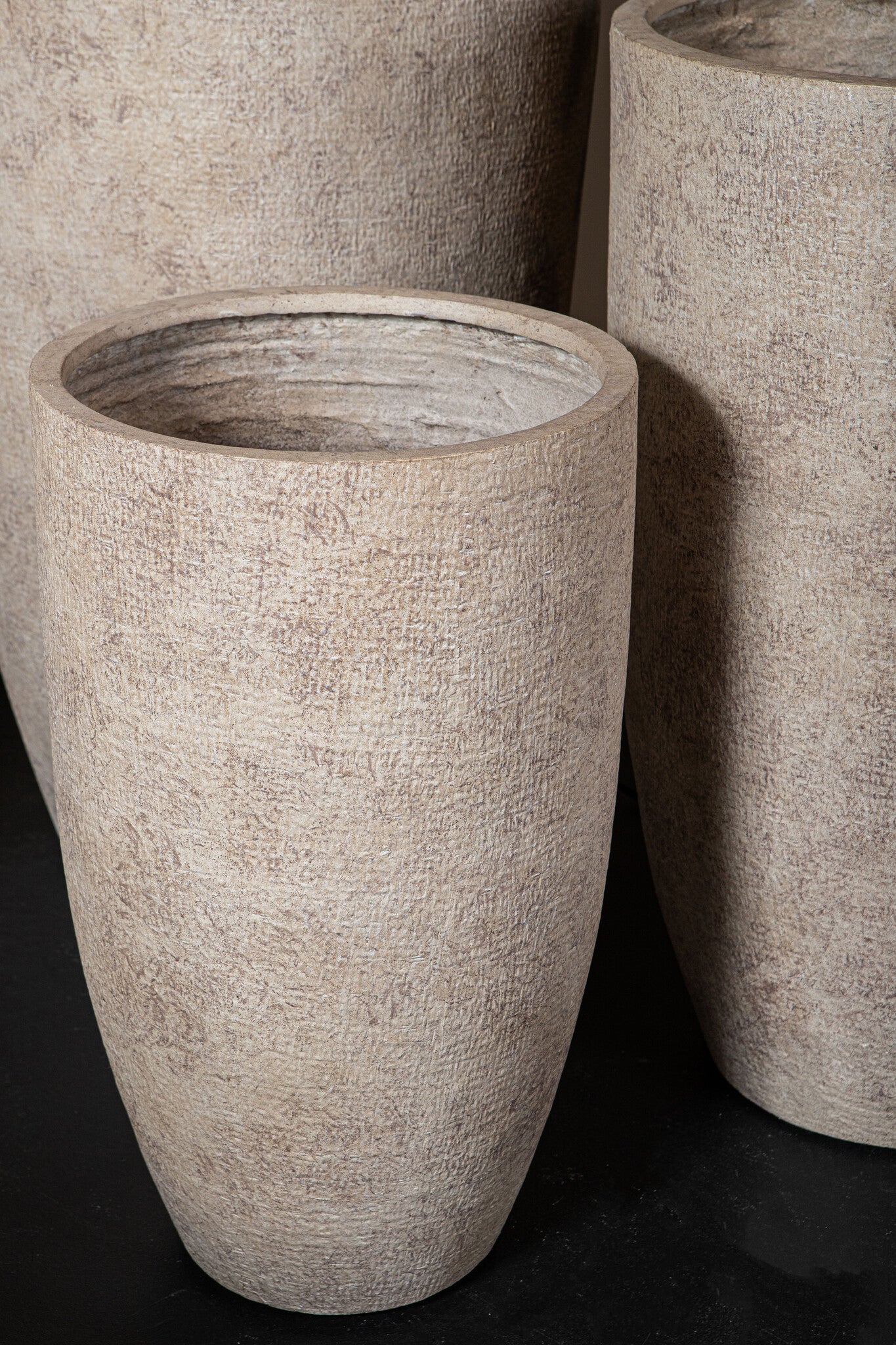Salah Beige GRC Antique Rough Pot Round High SV3 PTMD