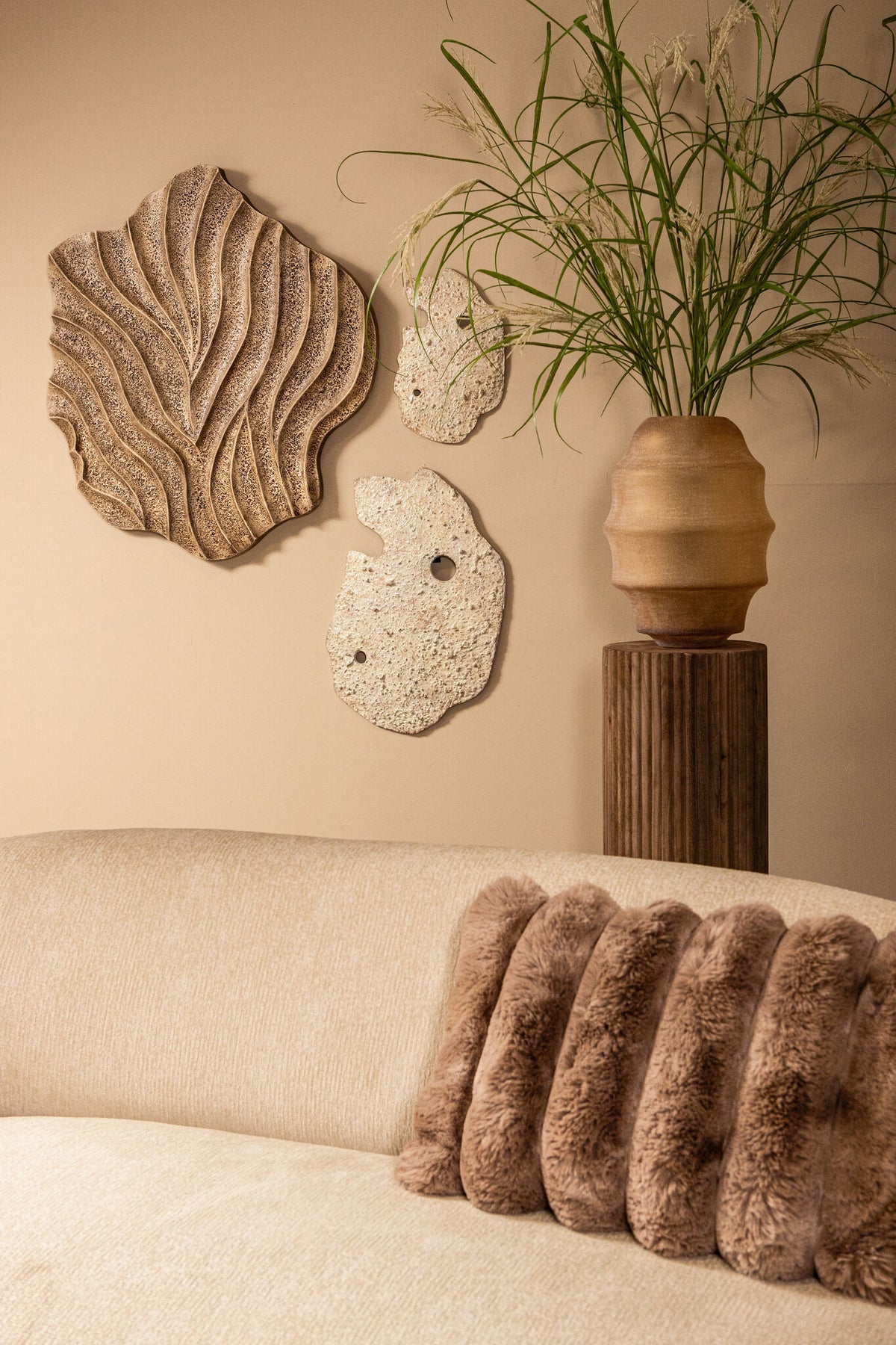 Wandpaneel Abbie Beige MDF Wavy Organisch Small PTMD