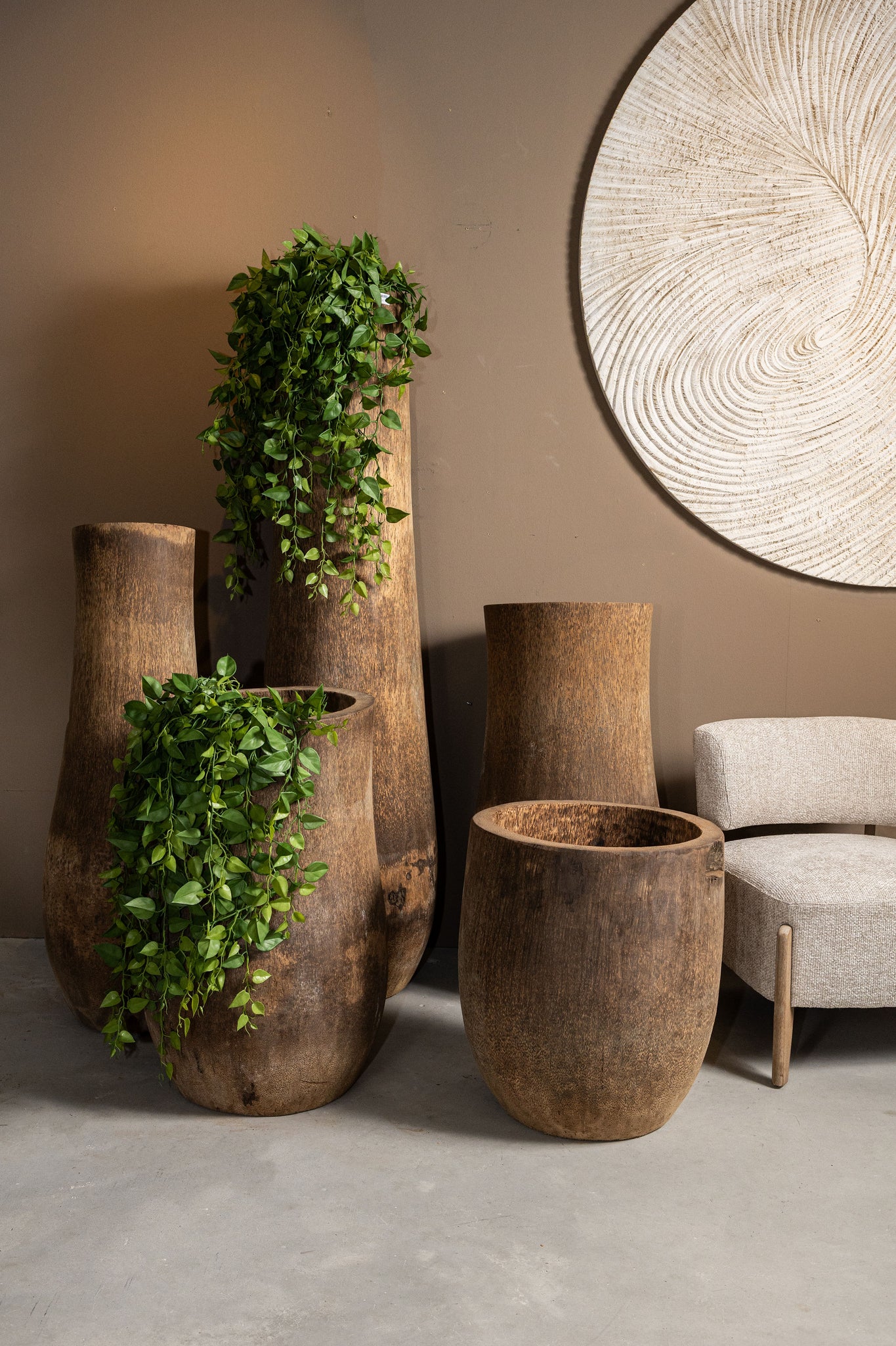 Palmhout Pot Jamez Luxe Medium Ø50x100cm PTMD