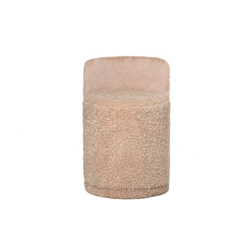 Poef Brandon Beige Stof Rond Pouf Met Rugleuning PTMD