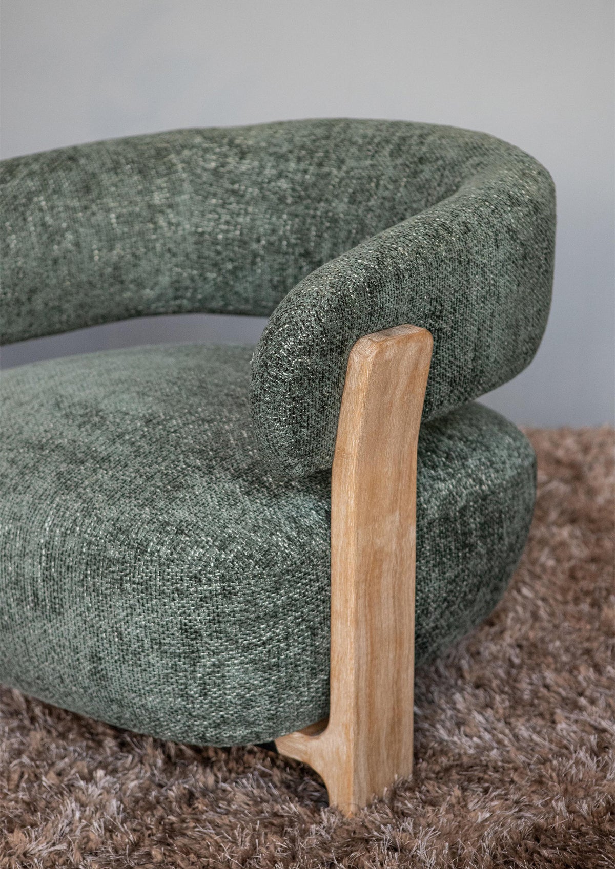Mire Green Fauteuil Legacy 10 Olive Rubber wood PTMD