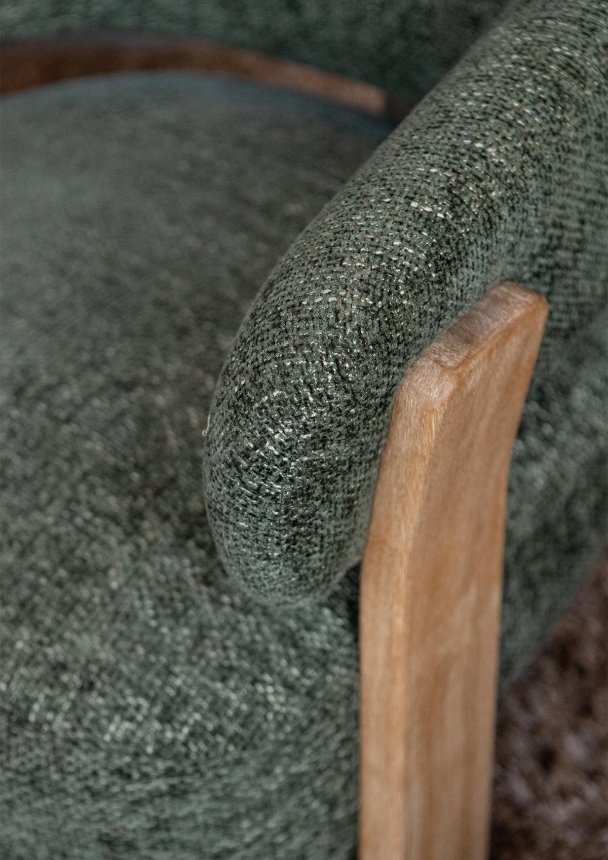 Mire Green Fauteuil Legacy 10 Olive Rubber wood PTMD