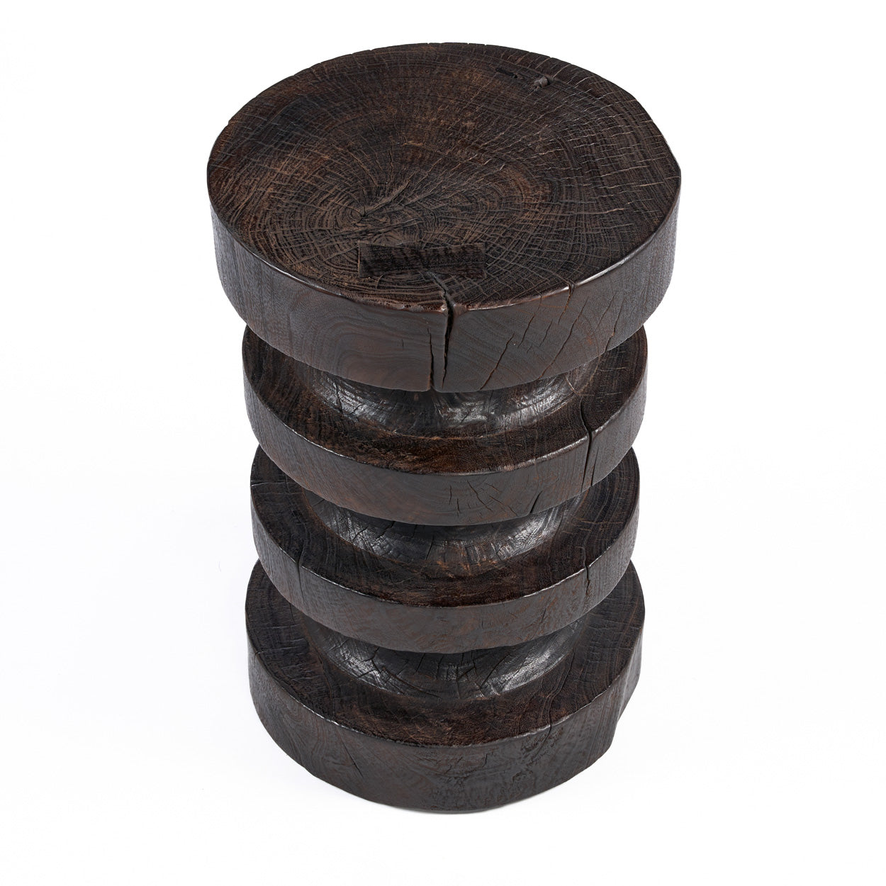 De Mocha Rings Bijzettafel Donker Notenhout Bazar Bizar