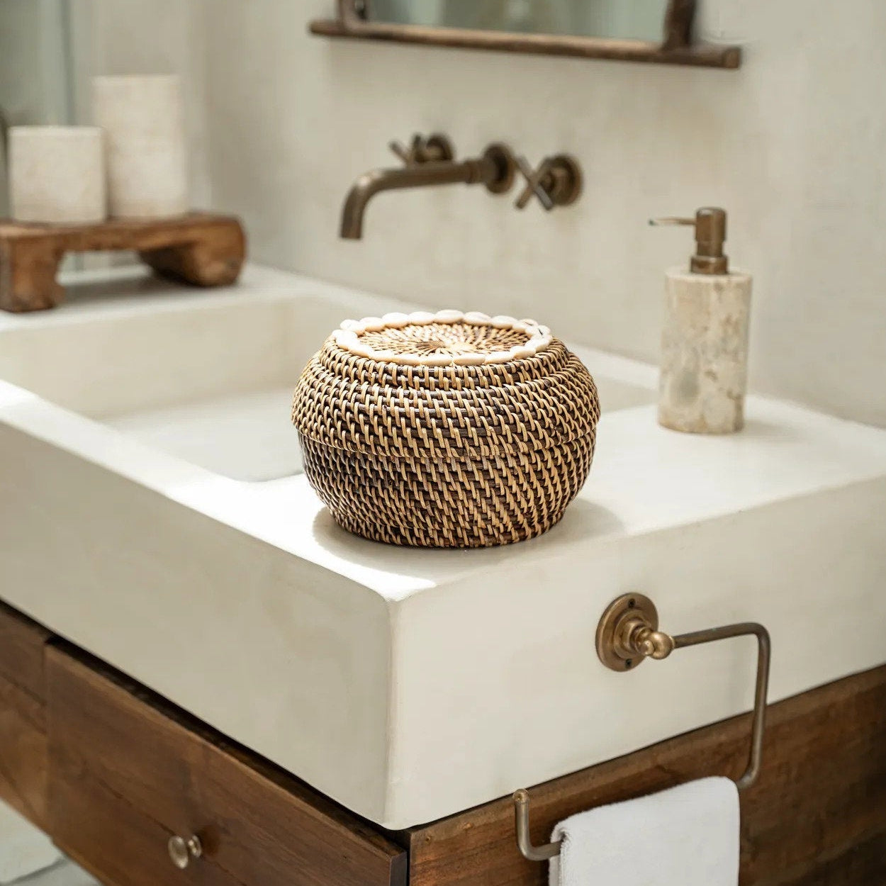 De Koloniale Peek-a-Boo Mand - Natuurlijk Bruin - S