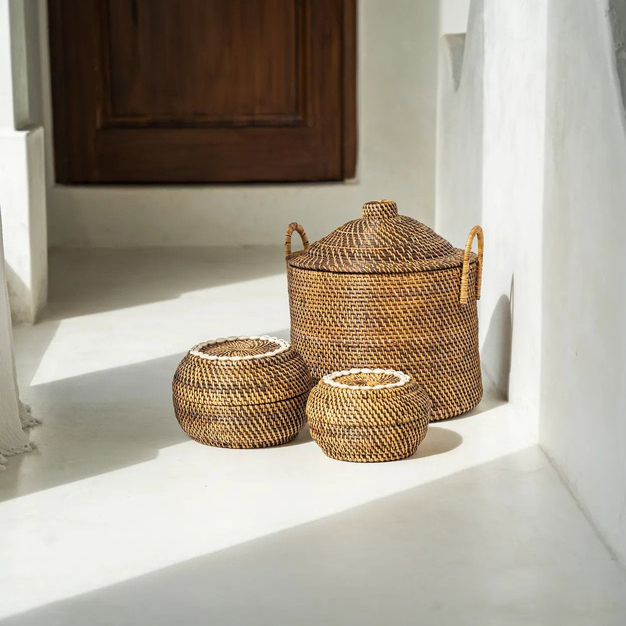 De Colonial Handvattenmand Naturel Bruin Bazar Bizar
