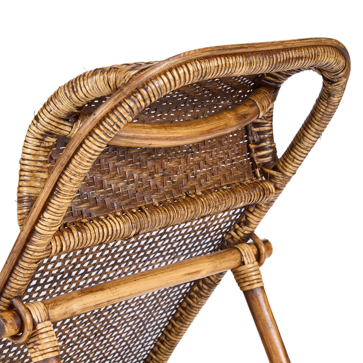 De Rattan Vloer Lounger - Donker Noten