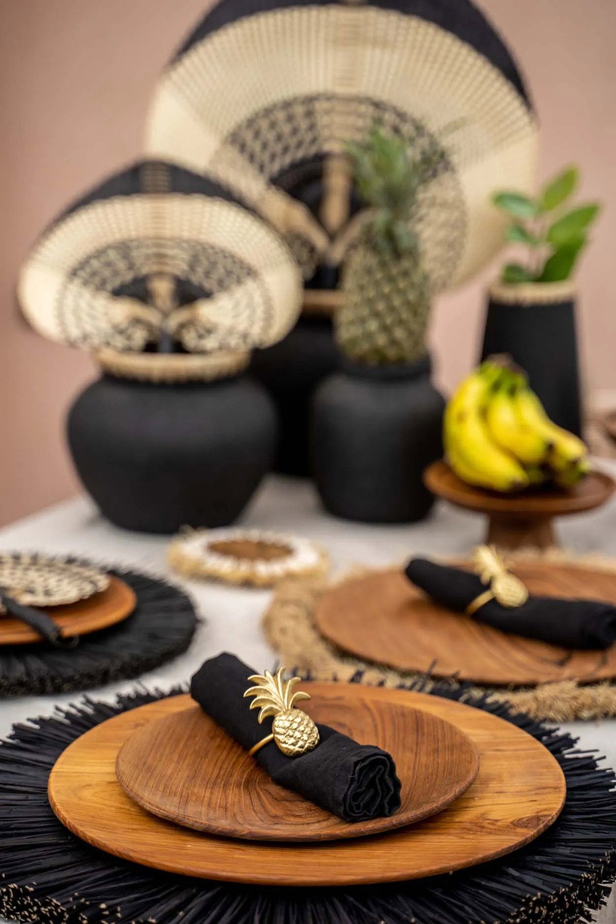 De Teak Root Rond Bord - L