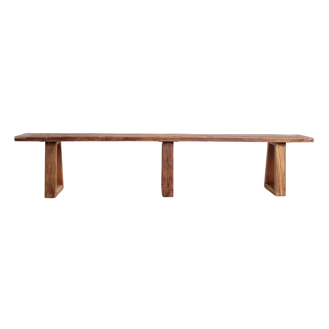 Teakhouten Eetkamerbank Farmwood 220cm Raw Materials