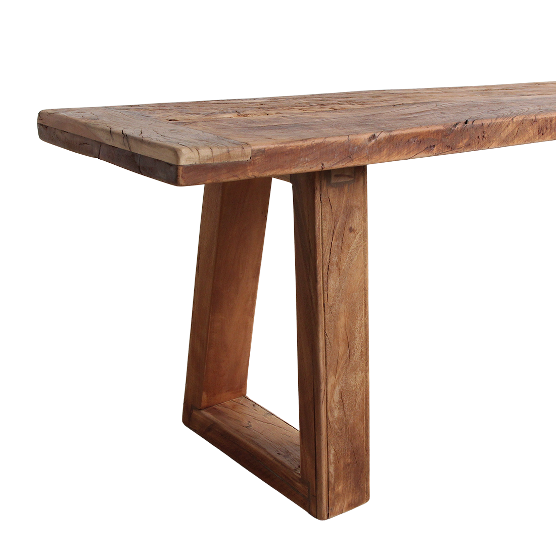 Teakhouten Eetkamerbank Farmwood 220cm Raw Materials