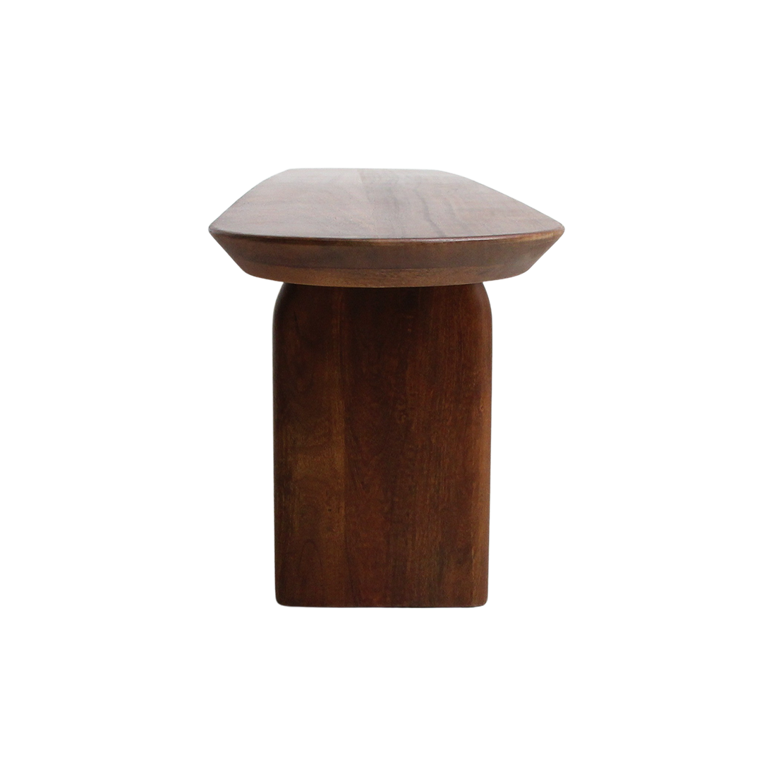 Esszimmerbank Bullnose Braunes Mangoholz 180cm Raw Materials