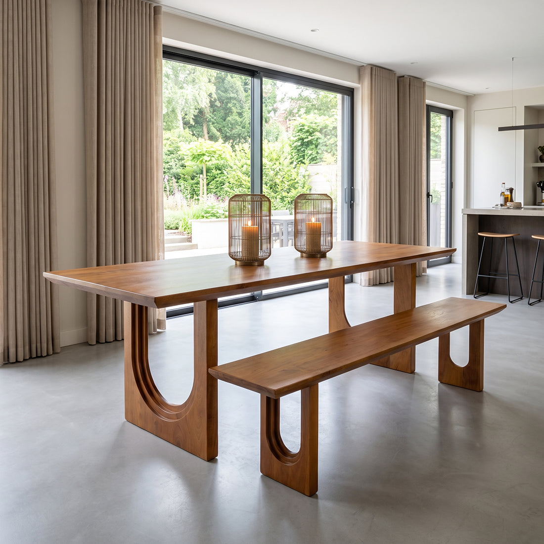 Bullnose Eetkamerbank Chamfered 180cm Raw Materials