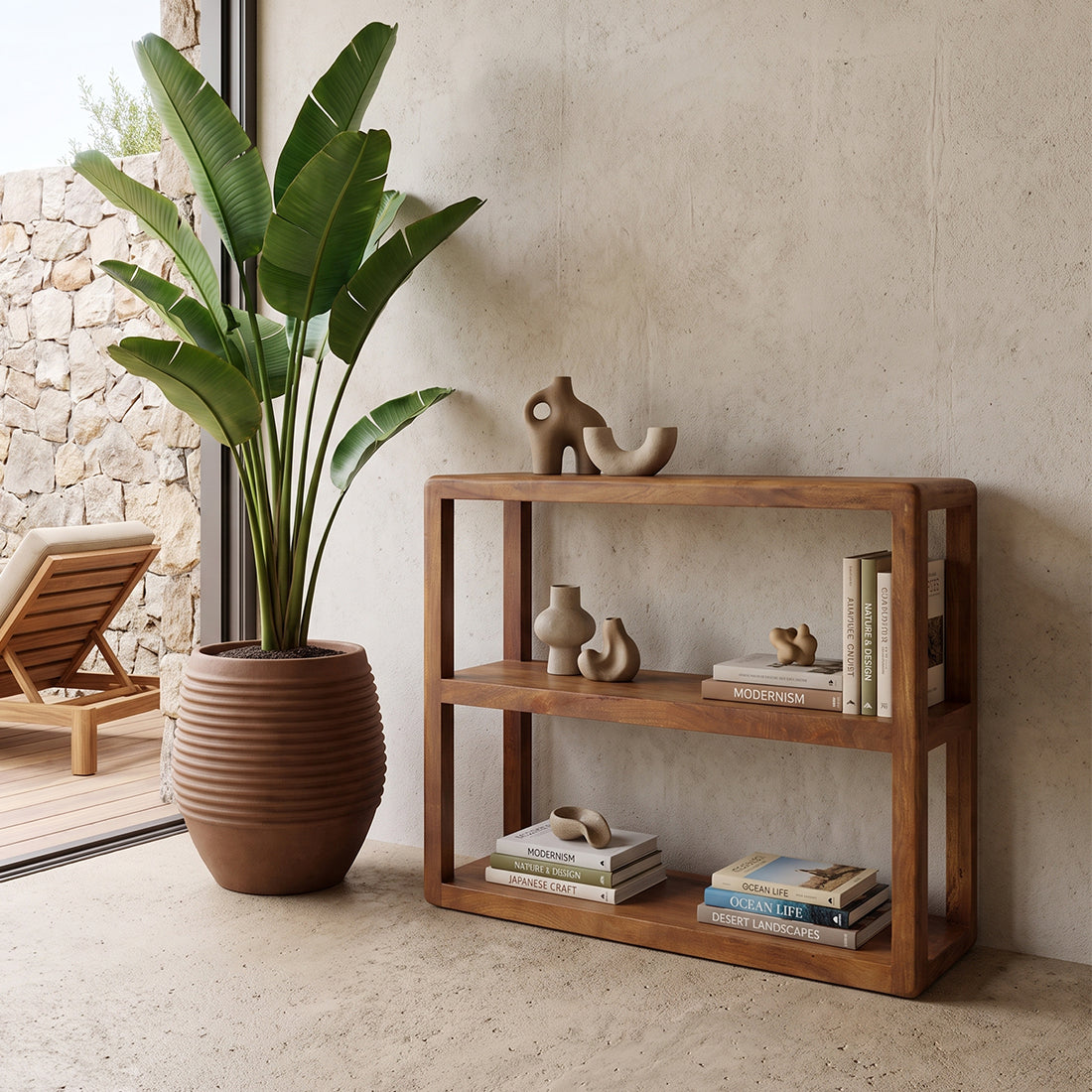 Bullnose-Regal mit 3 Einlegeböden Raw Materials